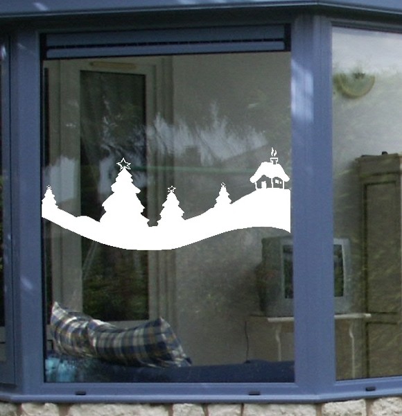 Exemple de stickers muraux: Noël - Vague de neige